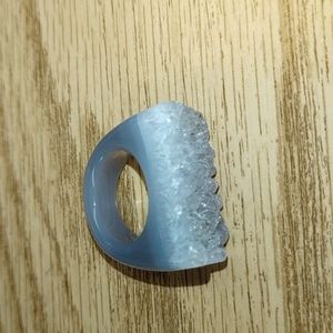 New All Gemstobe Agate Druzy Ring SIZE 8